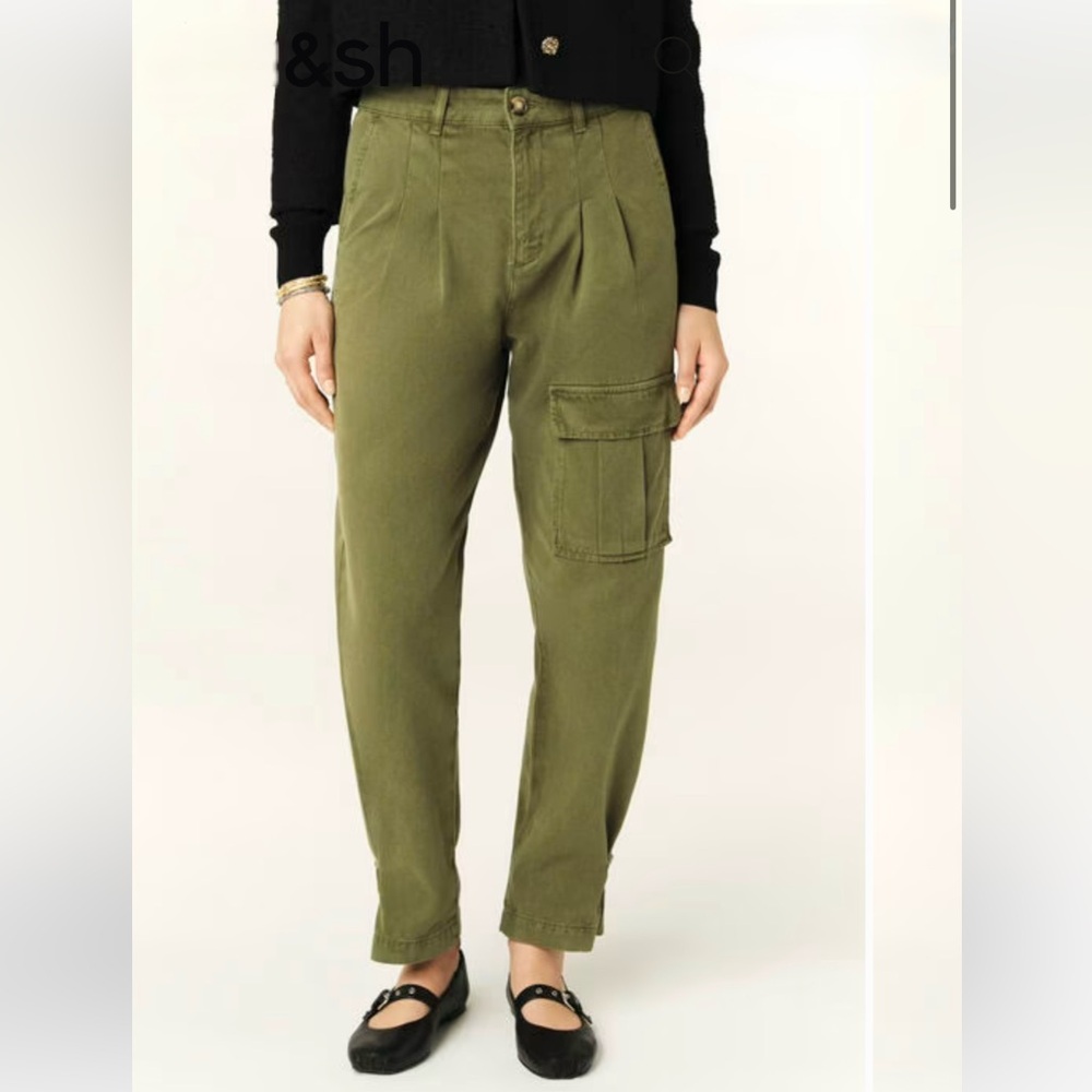 ba&sh Pantalon Maroon Pants Kaki - Picture 4 of 17